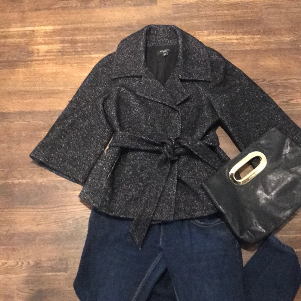 Ann Taylor Tie Fitted Blazer